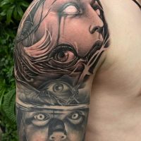 Explore our collection of realistic face tattoos by Tiny, showcasing unparalleled artistry and attention to detail at The Wolves Den. Realistic face tattoos by Tiny at The Wolves Den Pakenham.